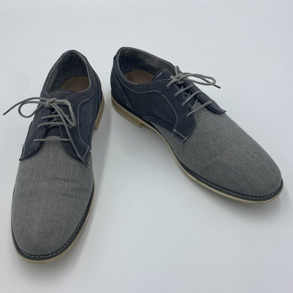 Steve Madden Men\'s Sojourn Canvas Oxfords Shoes Casual, Lace-Up Gray Size 13 main image 5